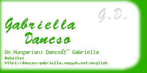 gabriella dancso business card