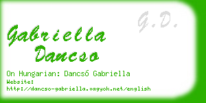gabriella dancso business card